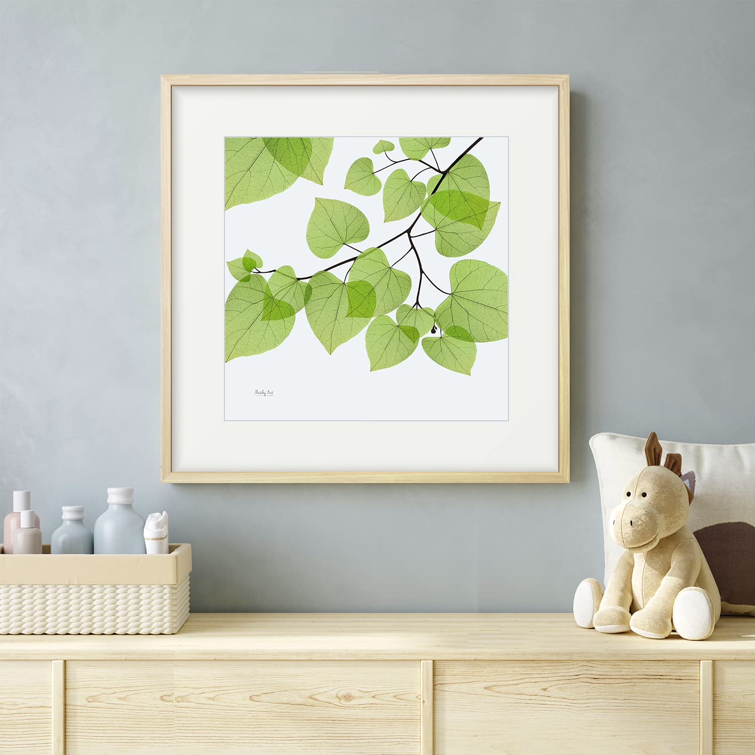 Amazon.co.jp: 絵画「葉のひろがり」インテリア 絵 花 アートパネル 額